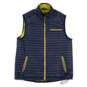 Orvis Navy / Lime Green Primaloft lightweight puffer vest